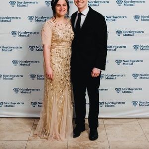 Size 10 gold dress. Mermaid style